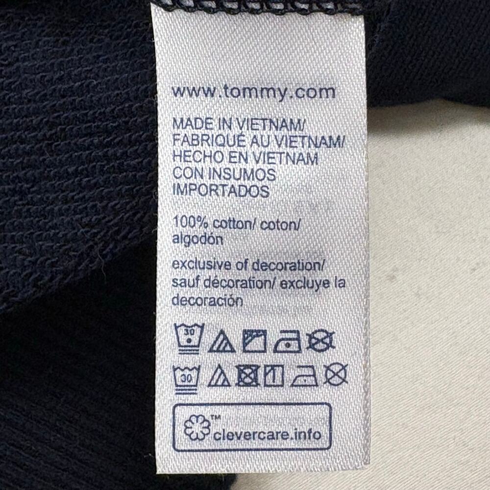 Tommy Hilfiger Zip Up Hoodie Sweatshirt Men's S Navy Blue French Terry - Picture 8 of 11